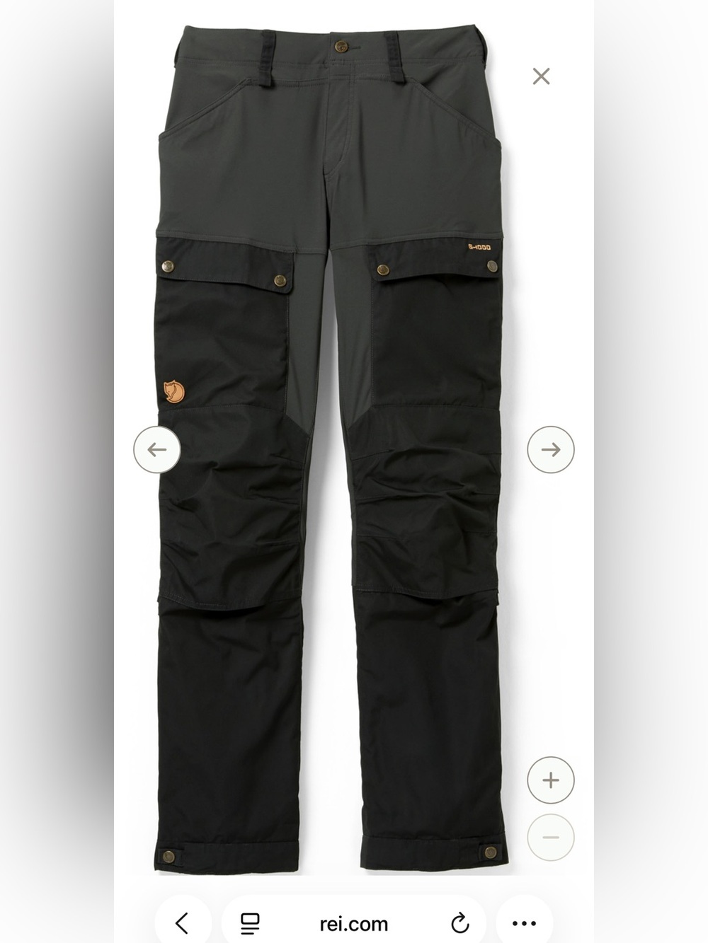 Fjallraven Women’s Black Keb Trousers - Picture 5 of 5